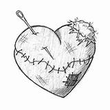 Broken Heart Drawings Drawing Sad Tattoo Hearts Choose Board sketch template