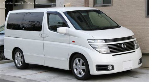 nissan elgrand      wd  hp technical specs data fuel consumption