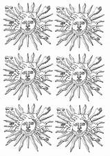 Louis Soleil Roi Xiv Regine Symbols Reyes Reinas Adulti Embleme Rois Reines Lous Queens Emblème Répétés Motifs Coloriages Justcolor sketch template