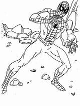 Coloring Spiderman Pages Cartoons Kids Print Easily sketch template