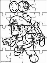 Mario Bros Puzzles Printable Cut Puzzle Coloring Kids Pages Super Websincloud Crafts sketch template