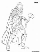 Thor Avengers sketch template
