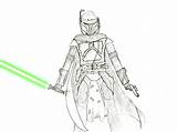 Jedi Mandalorian sketch template