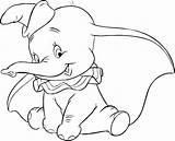 Dumbo Coloring Pages Disney Printable Colouring Elephant sketch template