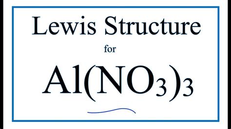 lewis structure on nitrate ion no3 youtube