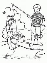 Fishing Coloring Pages Kids Printables Summer Designlooter 2kb 2000px 1480 sketch template