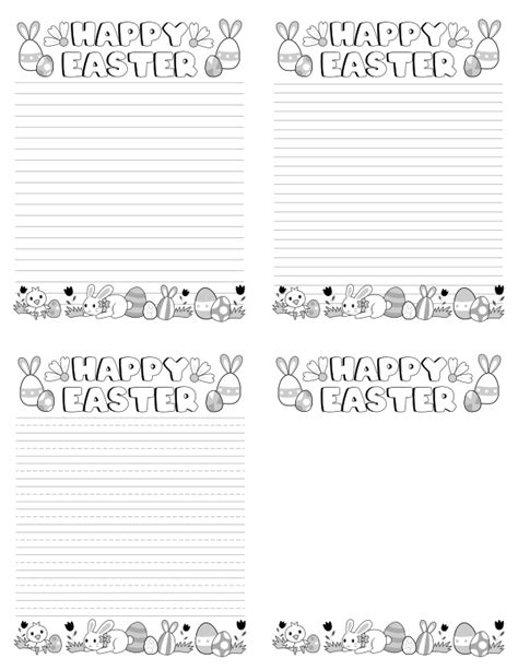 printable happy easter writing templates