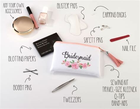bridesmaid emergency survival wedding day kit mini purse