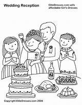 Coloring Wedding Pages Dresses Party Cana Reception Kids Elitedresses Printable Book Girls Colouring Sheets Themed Activity Bruiloft Color Fun Affordable sketch template