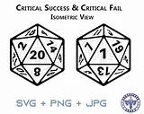 D20 Sided Isometric Pathfinder Critical sketch template