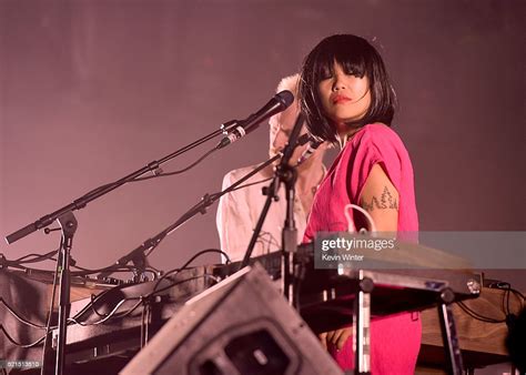 musician nancy whang of lcd soundsystem performs onstage during day 1