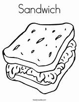 Sandwich Cheese Coloring Pages sketch template