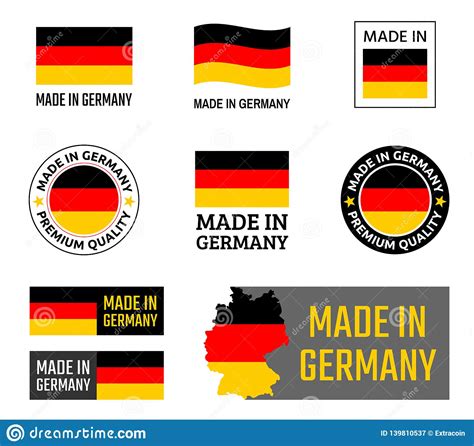 germany labels set german product emblem stock vector illustration  german germany