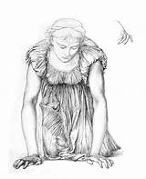 Kneeling Drawing Woman Getdrawings sketch template