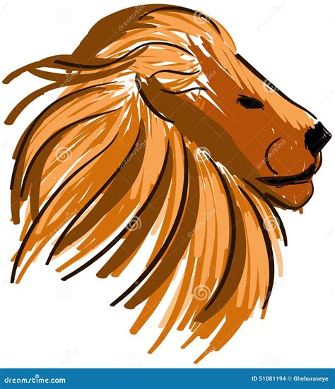 leone stilizzato isolato illustrazione vettoriale illustrazione