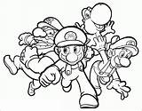 Mario Super Bros Games Coloring Coloriage Pages Kb Drawing sketch template