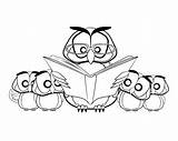 Owls Younglings Kleuterskool Skool sketch template