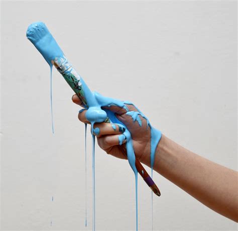 images brush finger color paint blue arm painting  art