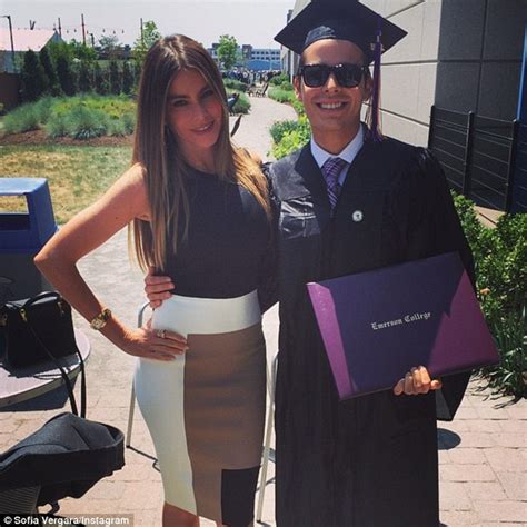 sofia vergara joined by fiancé joe manganiello at son s college graduation daily mail online