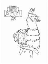 Fortnite Coloring Pages Llama Printable Print Kids Lama Sheets Color Skins Printables Raven Royale Bomber Mandala Drawings Brite Pixels Night sketch template