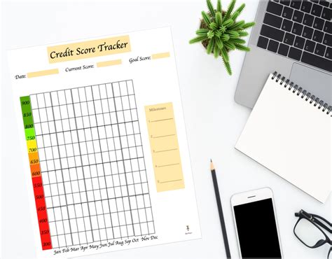 credit score tracker printable credit repair debt tracker etsy