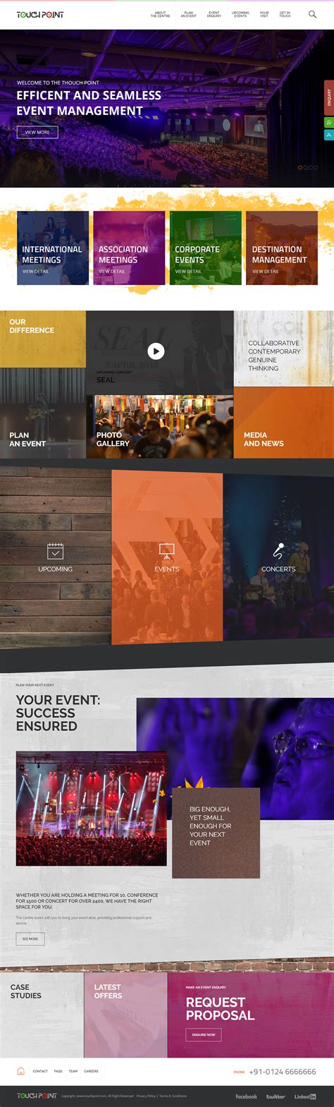 event organize website  behance