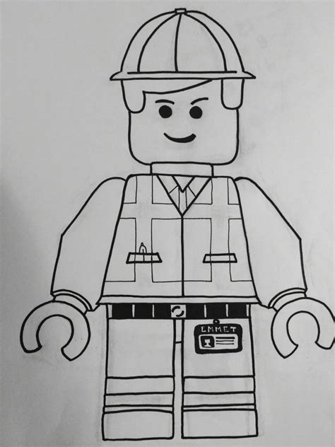 colouring page emmet  lego  lego  coloring pages lego