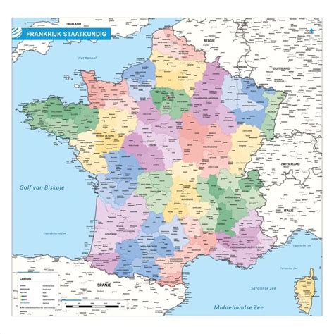 landkaart frankrijk staatkundig landkaarten frankrijk vector map
