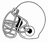 Printable Football Helmets sketch template