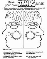 Janus Mask Coloring Crayola Pages Roman Faces Kids Activity Au Two Drawing sketch template