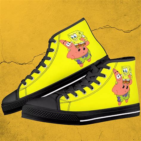 spongebob shoes patrick star high tops sneakers mens etsy