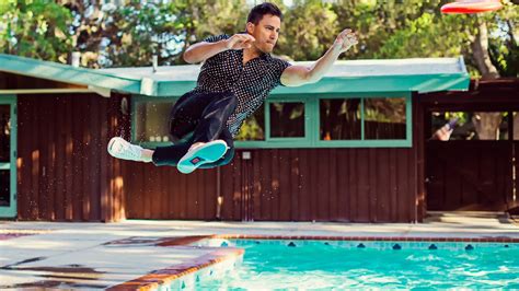 Man Jumping Into The Pool In Clothes Wallpapers And Images