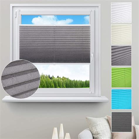 woltu pleated blinds polyester  drilling easy fix pleated shades instant temporary privacy