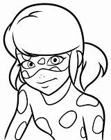 Ladybug Coloring Pages Girl Noir Cat Print sketch template