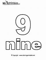 Coloring Number Pages Nine Printable Math Drawing Kids Numbers Colouring Worksheets Preschool Color Printables Sheets Coloringprintables Books Addition Book Activities sketch template