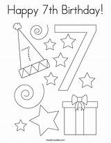 Coloring Birthday 7th Happy Built California Usa sketch template