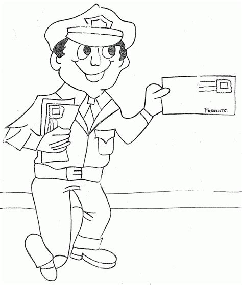 mailman coloring pages coloring home