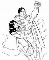Superman Coloring Pages Color Flying Adult Book Colouring Superhero Girl Kids Lois Lane Print Getdrawings sketch template