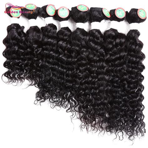 deep wave weave ombre hair bundles heat resistant burgundy