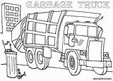 Coloring Garbage Truck Pages Sheet Print Comments sketch template