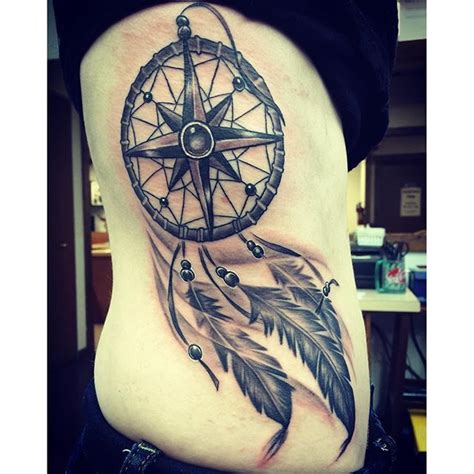 Pin By Ashlyn Vankampen On Tattooooos Dream Catcher Compass Tattoo
