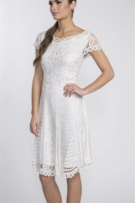D1319 White Crochet Lace Wedding Party Bridal Shower Dress Soulmates