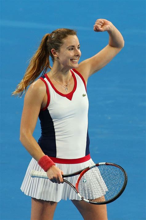 Alize Cornet At The 2014 Hopman Cup Tennis On Court