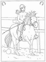Kleurplaat Kleurplaten Manege Paard Paarden Paardrijden Kleurboek Mandalas Pferde Bak Horses Nummer Bord sketch template
