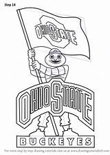 Ohio State Coloring Pages Buckeyes Mascot Draw Brutus Drawing Buckeye Osu Football Logos Step Printable Drawings Color Mascots Tutorials Getcolorings sketch template