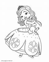 Sofia Coloring Pages First Printable Disney Amber Princess Print Princesses Other Look Comments sketch template
