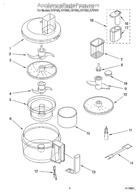kitchenaid professional  parts diagram