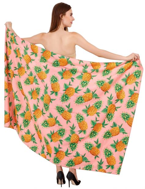 sarong pineapple leaf beach swimsuit wrap plus size cover up pareo