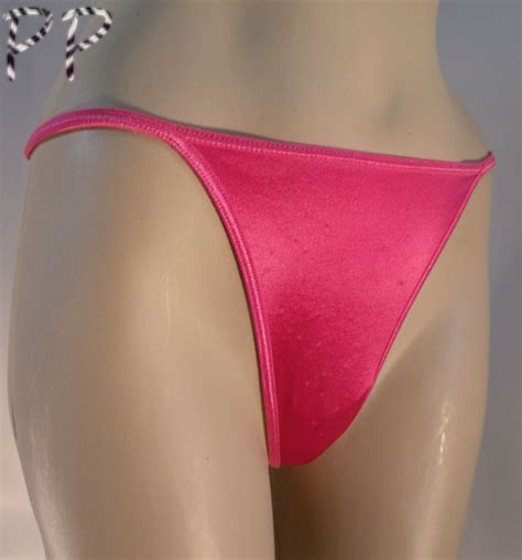victoria s secret vintage panties satin nylon thong pink