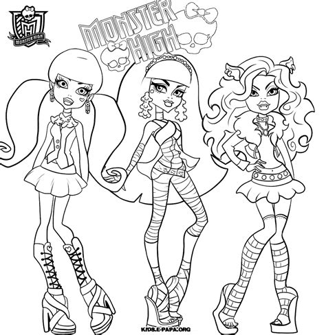 coloriage monster high png  coloriages pinterest